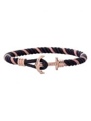 Paul Hewitt Bransoletka w kolorze czarno-jasnoróżowym rozmiar: L. Czarne bransoletki damskie paul hewitt, ze stali. Za 126.45 zł.