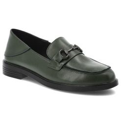 Zielone Półbuty Vinceza Eleganckie Obuwie Damskie. Zielone półbuty damskie VINCEZA, na wiosnę, bez wzorów, ze skóry, bez obcasa, na obcasie, bez zapięcia. Za 129.00 zł.