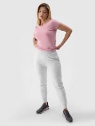 4F Spodnie dresowe joggery damskie - szare XL. Szare spodnie dresowe damskie 4F, bez wzorów, z bawełny. W wyprzedaży za 79.99 zł.