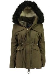 Geographical Norway Parka "Celeste" w kolorze oliwkowym rozmiar: L. Brązowe parki damskie Geographical Norway, l, bez kaptura. Za 267.29 zł.