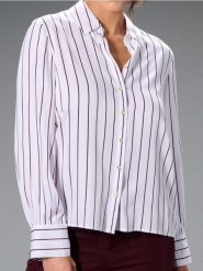 Wiskozowa koszula regular fit w paski - czerwony. Czerwone koszule damskie Sinsay, l, bez wzorów, z wiskozy, bez kołnierzyka, bez ramiączek. Za 39.99 zł.