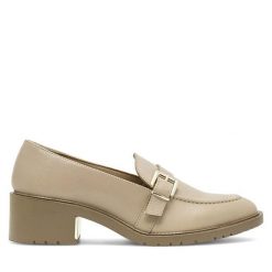 Półbuty Lasocki. Brązowe czółenka damskie Lasocki, bez wzorów, bez obcasa, na obcasie. Za 207.99 zł.