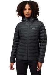 Jack Wolfskin Kurtka puchowa "Passamani" w kolorze czarnym rozmiar: L. Czarne kurtki damskie Jack Wolfskin, l, bez wzorów, z materiału, bez kaptura. Za 717.96 zł.