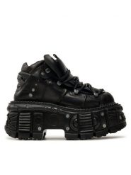 NEW ROCK Sneakersy M-TANK106-C2 Czarny. Czarne obuwie sportowe damskie NEW ROCK, ze skóry, bez zapięcia. Za 1,459.00 zł.