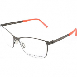 Oprawki "P8262" w kolorze ciemnoszaro-pomarańczowym. Brązowe okulary przeciwsłoneczne damskie Porsche Design, Bobbi Brown. W wyprzedaży za 299.95 zł.