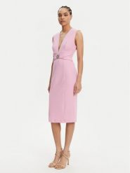 Rinascimento Sukienka koktajlowa CFC0123769003 Fioletowy Regular Fit. Fioletowe sukienki damskie Rinascimento, bez wzorów, z syntetyku, wizytowe, bez ramiączek. Za 489.99 zł.