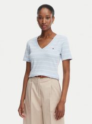 Tommy Hilfiger T-Shirt Cody WW0WW40584 Niebieski Regular Fit. Niebieskie t-shirty damskie Tommy Hilfiger, xl, bez wzorów, z bawełny, bez kołnierzyka. Za 209.99 zł.