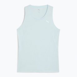 Koszulka do biegania damska PUMA Run Velocity Tank Triblend. Niebieskie koszulki damskie Puma, bez wzorów, bez kołnierzyka, bez ramiączek. Za 89.99 zł.