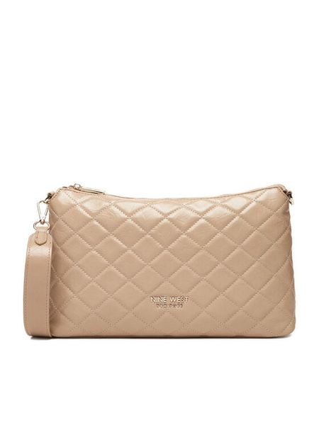 Nine West Torebka CEO-AGATHA-LA482-3035 Beżowy. Brązowe listonoszki damskie Nine West, bez wzorów, z materiału, bez dodatków. Za 179.99 zł.