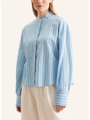 Seidensticker Bluzka w kolorze błękitno-białym rozmiar: 40. Białe bluzki damskie Seidensticker, bez wzorów, z wiskozy, bez kołnierzyka, bez ramiączek. Za 198.56 zł.