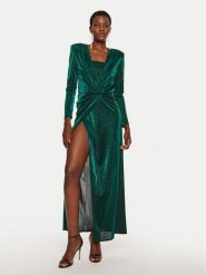 Simona Corsellini Sukienka wieczorowa A24CEAB045 Zielony Slim Fit. Zielone sukienki damskie SIMONA CORSELLINI, bez wzorów, z syntetyku, wizytowe, bez ramiączek. Za 719.99 zł.