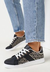 Granatowe Sneakersy z Nadrukiem Mindi. Niebieskie obuwie sportowe casual damskie Born2be, bez zapięcia. Za 69.99 zł.