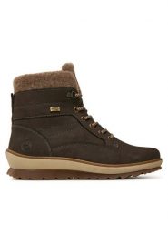 Remonte Botki R8477-46 Brązowy. Brązowe botki damskie Remonte, z nubiku, bez obcasa, na płaskiej podeszwie, bez zapięcia. Za 342.99 zł.