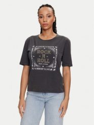 Morgan T-Shirt 241-DROLL Szary Regular Fit. Szare t-shirty damskie Morgan, s, bez wzorów, z bawełny, bez kołnierzyka. Za 169.99 zł.