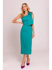 Made of emotion Sukienka w kolorze turkusowym rozmiar: XL. Niebieskie sukienki damskie Made Of Emotion, bez wzorów, bez ramiączek. Za 239.99 zł.