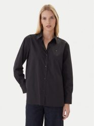 Tommy Hilfiger Koszula WW0WW45612 Czarny Relaxed Fit. Czarne koszule damskie Tommy Hilfiger, bez wzorów, z bawełny, bez kołnierzyka, bez ramiączek. Za 519.99 zł.