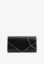 Czarna Elegancka Torebka Kopertówka z Łańcuszkiem Pasenela. Czarne torebki klasyczne damskie Renee, bez dodatków. Za 69.99 zł.