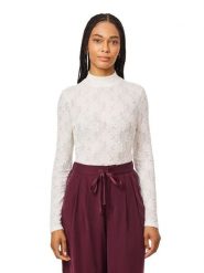Scotch & Soda Koszulka w kolorze białym rozmiar: L. Białe bluzki damskie Scotch & Soda, l, bez wzorów, z koronki, bez kołnierzyka, bez ramiączek. Za 149.95 zł.