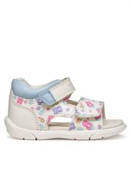 Geox Sandały B Sandal Zapito Girl B556FC 05404 C0270 Biały. Białe sandały dziewczęce Geox, ze skóry, bez obcasa, bez zapięcia. Za 179.99 zł.