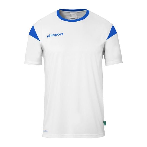 Koszulka Uhlsport Squad 27. Białe bluzki damskie Uhlsport, bez wzorów, z dżerseju, sportowe, bez kołnierzyka, bez ramiączek. Za 111.00 zł.