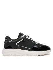 KARL LAGERFELD Sneakersy KL63614A Czarny. Czarne obuwie sportowe damskie KARL LAGERFELD, ze skóry, bez zapięcia. Za 499.99 zł.