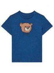 Guess T-Shirt N5YI16 K8HM4 Granatowy Regular Fit. Niebieskie t-shirty i koszulki chłopięce Guess, z aplikacjami, z bawełny, bez kołnierzyka, bez ramiączek. Za 59.99 zł.
