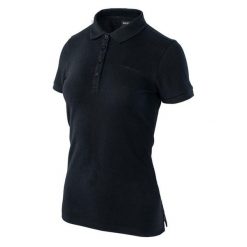 Koszulka polo damska Hi-Tec Lady Romso - czarna, Rozmiar L. Czarne bluzki damskie Hi-tec, l, bez wzorów, z bawełny, bez kołnierzyka, bez ramiączek. Za 54.99 zł.