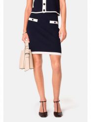 Rodier Spódnica w kolorze granatowym rozmiar: XL. Niebieskie spódnice damskie Rodier, xl, bez wzorów, klasyczne, mini. Za 252.99 zł.