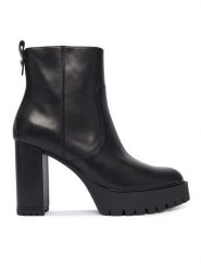 PINKO Botki Clara 01 SD0577P001 Czarny. Czarne botki damskie Pinko, ze skóry, bez obcasa, na słupku, bez zapięcia. Za 1,399.00 zł.