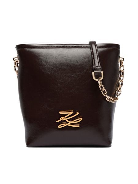 KARL LAGERFELD Torebka A4W30103 Brązowy. Brązowe listonoszki damskie KARL LAGERFELD, bez wzorów, ze skóry, bez dodatków. Za 849.99 zł.