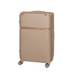 Mała walizka TITANIA BETLEWSKI c. beżowy BWA-050 S. Brązowe walizki Betlewski, bez wzorów, z materiału, małe. Za 239.99 zł.