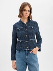 Marc Cain Marynarka damska Kobiety Bawełna niebieski wypukły wzór tkaniny, 42. Niebieskie marynarki i żakiety damskie Marc Cain, bez wzorów, z bawełny, biznesowe. Za 1,999.95 zł.