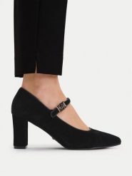 MEXX Czółenka EO-WS3990-02 Czarny. Czarne czółenka damskie Mexx, bez wzorów, ze skóry, bez obcasa. Za 349.99 zł.