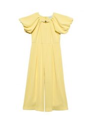 Abel & Lula Kombinezon 5275 Żółty Regular Fit. Żółte sukienki dziewczęce Abel & Lula, bez wzorów, z syntetyku, bez ramiączek. Za 399.99 zł.