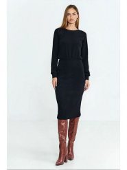 Nife Sukienka w kolorze czarnym rozmiar: 38. Czarne sukienki damskie Nife, bez wzorów, bez ramiączek. Za 171.68 zł.