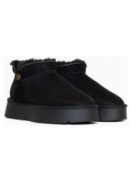 ISLAND BOOT Botki "Ilonie" w kolorze czarnym rozmiar: 36. Czarne botki damskie Island Boot, z materiału, bez obcasa, na platformie, bez zapięcia. Za 118.84 zł.