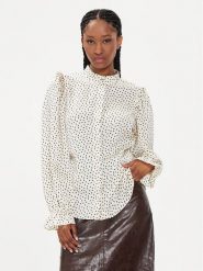 Bruuns Bazaar Bluzka Acacia Fria BBW3195 Écru Regular Fit. Bluzki damskie Bruuns Bazaar, bez wzorów, z syntetyku, bez kołnierzyka, bez ramiączek. Za 389.99 zł.