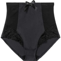 Figi panty shape, średni stopień modelowania sylwetki. Czarne bielizna korygująca bonprix, bez wzorów, z koronki. Za 72.99 zł.