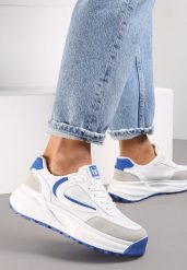 Biało-Niebieskie Sneakersy Flaherty. Niebieskie obuwie sportowe casual damskie Renee. Za 79.99 zł.