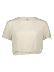 Adidas Koszulka sportowa "Elev TRNG" w kolorze beżowym rozmiar: XL. Brązowe koszulki sportowe damskie Adidas, xl, bez wzorów, z materiału, bez ramiączek, outdoorowe. Za 127.05 zł.