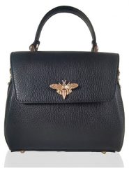 ORE10 Skórzana torebka "Liman" w kolorze czarnym - 22 x 22 x 12 cm rozmiar: onesize. Czarne torebki klasyczne damskie ORE10, z materiału, przez ramię, bez dodatków. Za 260.99 zł.