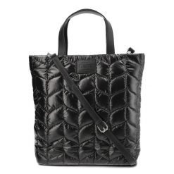 Czarna Torebka Big Star Modna Pikowana Shopperka Damska. Czarne shopper bag Big Star, z materiału, na ramię, pikowane, bez dodatków. Za 199.00 zł.