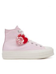 Converse Trampki Chuck Taylor All Star Lift Platform Hearts A13652C Różowy. Czerwone trampki damskie Converse, bez wzorów, z materiału, bez zapięcia. Za 279.99 zł.