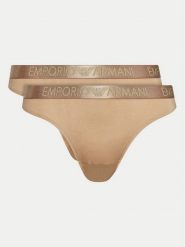 Emporio Armani Underwear Komplet 2 par fig klasycznych 163334 4F235 16355 Beżowy. Brązowe komplety bielizny Emporio Armani Underwear, bez wzorów, z syntetyku. Za 139.99 zł.