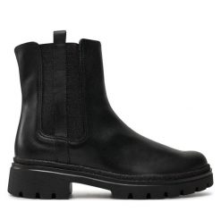 Botki Gabor. Czarne botki damskie Gabor, bez obcasa, na płaskiej podeszwie, bez zapięcia. Za 759.99 zł.