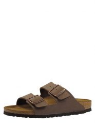 Birkenstock Klapki "Arizona" w kolorze brązowym rozmiar: 40. Brązowe klapki damskie Birkenstock, bez wzorów, z otwartym noskiem, bez obcasa, bez zapięcia. Za 371.45 zł.