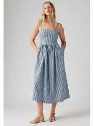 Levi's Sukienka w kolorze błękitno-białym rozmiar: XS. Białe sukienki damskie Levi's, bez wzorów, z bawełny, bez ramiączek. Za 130.50 zł.