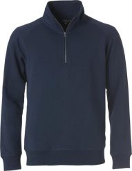 Clique Classic Half Zip bluza ½ zip unisex z kieszenią na zamek – dark navy. Niebieskie bluzy damskie CLIQUE, l, bez wzorów, z bawełny, bez kaptura. Za 213.41 zł.