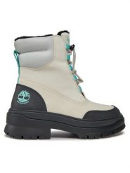Timberland Botki Brooke Valley Winter Wp TB0A5Y1CL771 Biały. Białe botki damskie Timberland, z nubiku, bez obcasa, na płaskiej podeszwie, bez zapięcia. Za 789.99 zł.