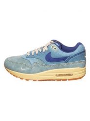 Nike Skórzane sneakersy "Air Max 1" w kolorze błękitnym rozmiar: 38,5. Niebieskie obuwie sportowe damskie Nike, z materiału, bez zapięcia. Za 292.20 zł.